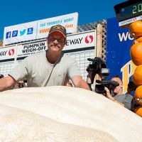 2014 winner John Hawkley with his record-breaking 2,058 lb Atlantic Giant