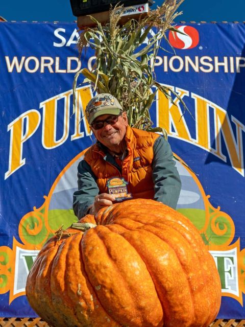 Farmer John, a local favorite grower, with his big beauty