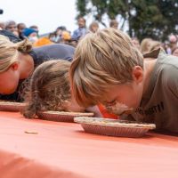 Pumpkin pie eating contest